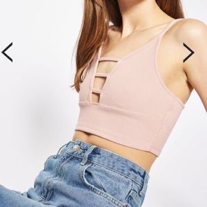 Topshop Caged Ribbed Bralette